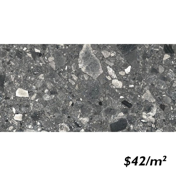 Victiles Tile T/CESTDGM3060 ENTIVA CEPPO STONE DARK GREY MATT SMART-TECH 300*600mm REC.