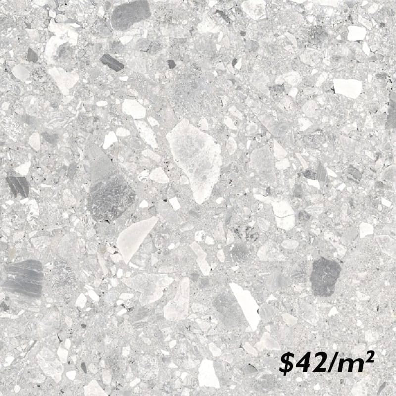 Victiles Tile T/CESTLGM6060 ENTIVA CEPPO STONE LIGHT GREY MATT SMART-TECH 600*600mm REC.