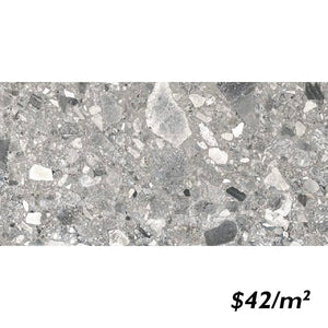 Victiles Tile T/CESTMGM3060 ENTIVA CEPPO STONE MEDIUM GREY MATT SMART-TECH 300*600mm REC.