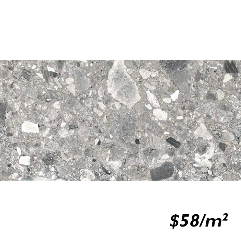 Victiles Tile T/CESTMGM60120 ENTIVA CEPPO STONE MEDIUM GREY MATT SMART-TECH 600*1200mm REC.