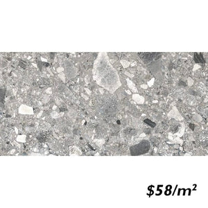 Victiles Tile T/CESTMGM60120 ENTIVA CEPPO STONE MEDIUM GREY MATT SMART-TECH 600*1200mm REC.
