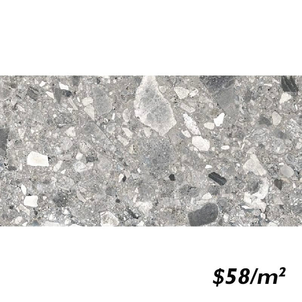 Victiles Tile T/CESTMGM60120 ENTIVA CEPPO STONE MEDIUM GREY MATT SMART-TECH 600*1200mm REC.