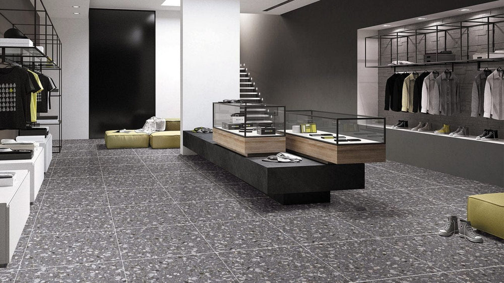 TER CHA60M SWC TERRAZZO CHARCOAL 600X600MM MATT R10