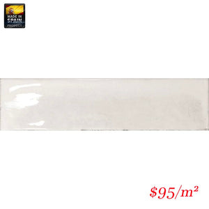Victiles Tile EQU0015 SPLENDOURS SUBWAY WHITE GLOSS 75X300mm Made In Spain