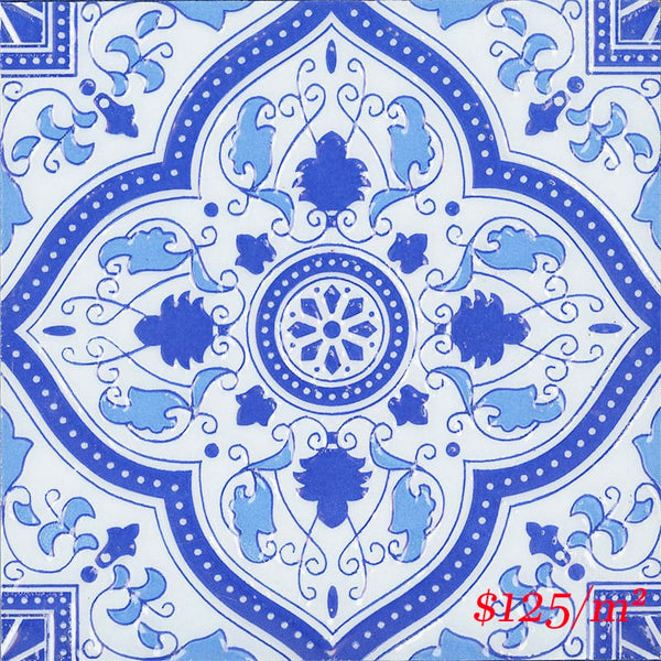 Victiles Tile 2MORPEBL T210404 MOROCCO PERSIAN BLUE GLOSS 200X200MM
