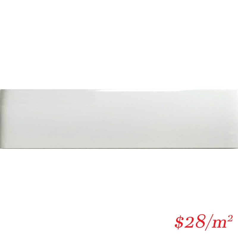 Victiles Tile LEO0011   GLOSS WHITE 100X400MM