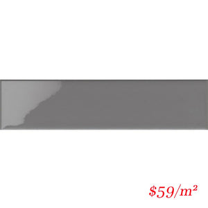 Victiles Tile T/MINDGRGL65265 ENTIVA MINIMAL DARK GREY GLOSS 65*265mm