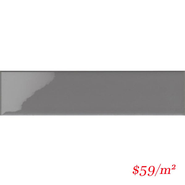 Victiles Tile T/MINDGRGL65265 ENTIVA MINIMAL DARK GREY GLOSS 65*265mm