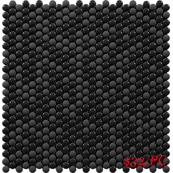 Victiles Tile 182004 DOTS BLACK (282X285MM) Spain Made