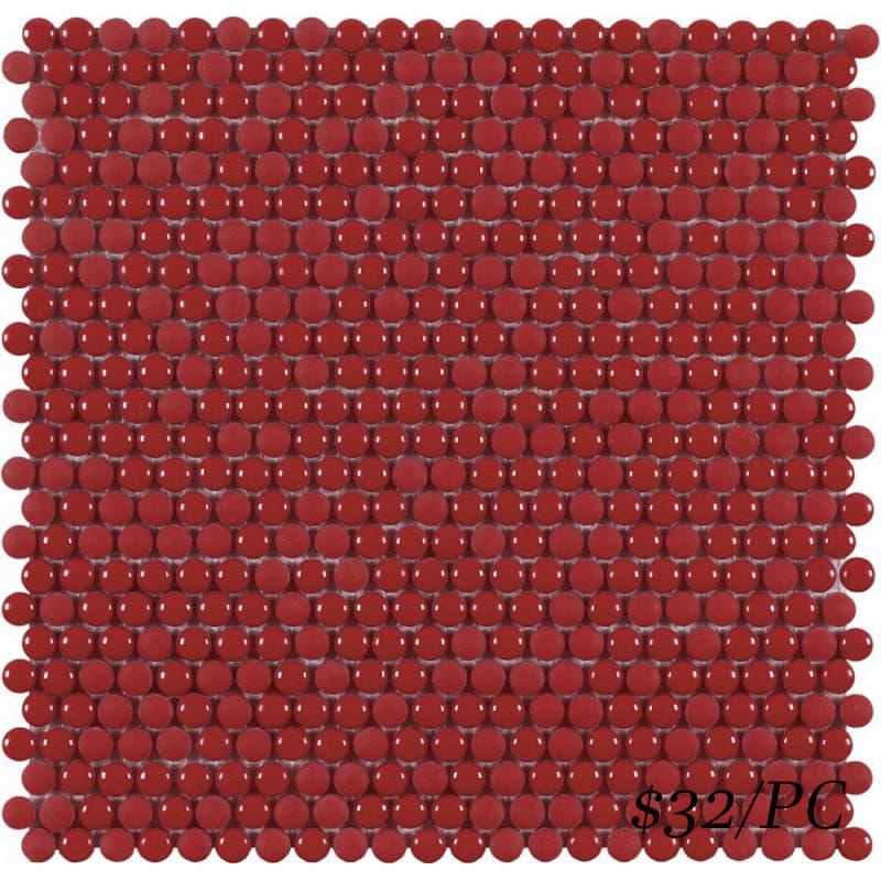 Victiles Tile 187537 DOTS RED 282X285mm Spain Made
