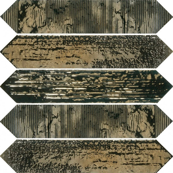 Victiles Tile 187780 CRACKLE DECOR METAL GLOSS 65X330mm Spain Made