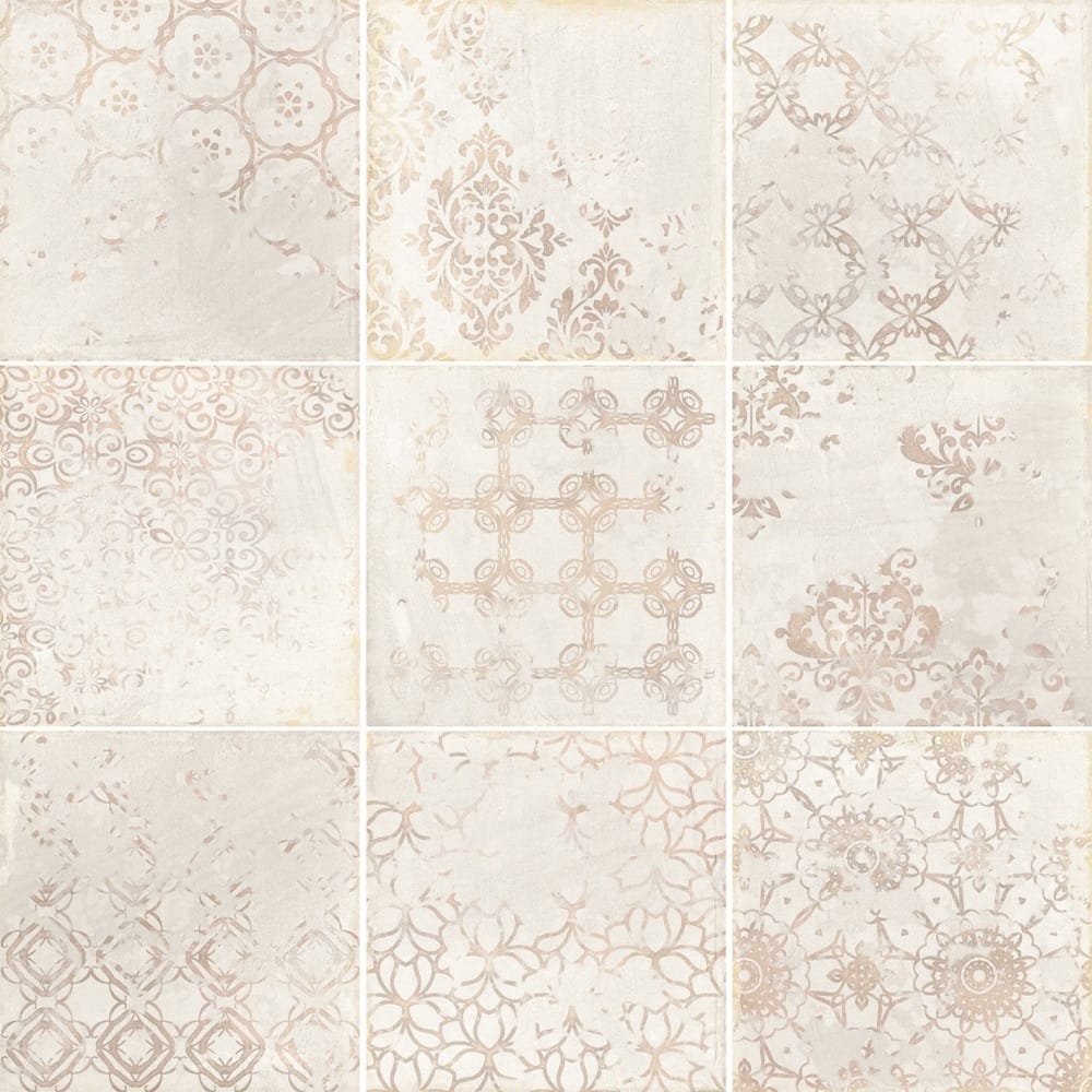 Victiles Tile 187826N TERRACOTA DECOR BLANCO MATT 200X200mm Spain Made