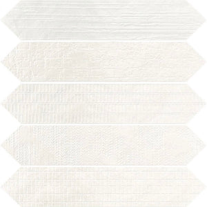 Victiles Tile 187828 CRACKLE DECOR NIEVE GLOSS 65X330mm Spain Made