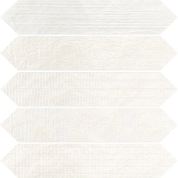 Victiles Tile 187828 CRACKLE DECOR NIEVE GLOSS 65X330mm Spain Made