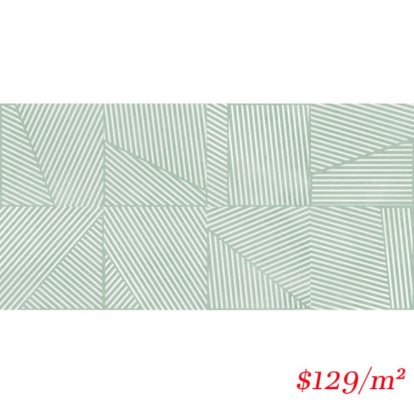 Victiles Tile 188074 BERLIN TRAZOS AQUAMAR GLOSS 147X147MM Spain Made