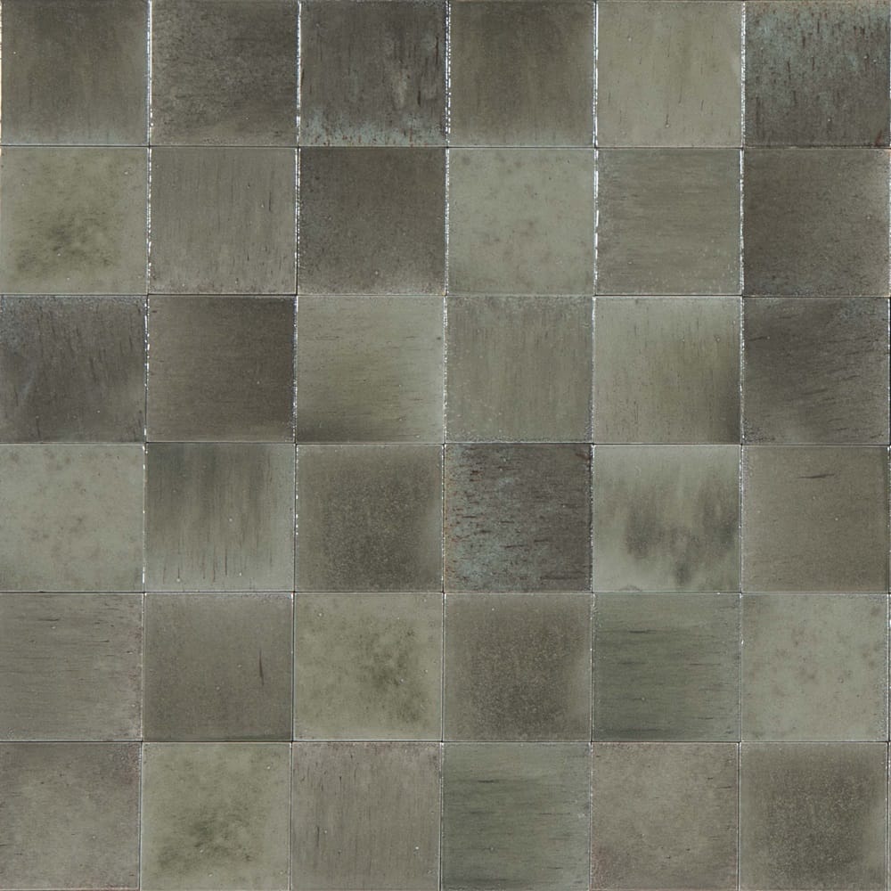 Victiles Tile 1GLECHG GLEEZE GRIIGIO CHARCOAL GLOSS 100X100MM Made in Italy