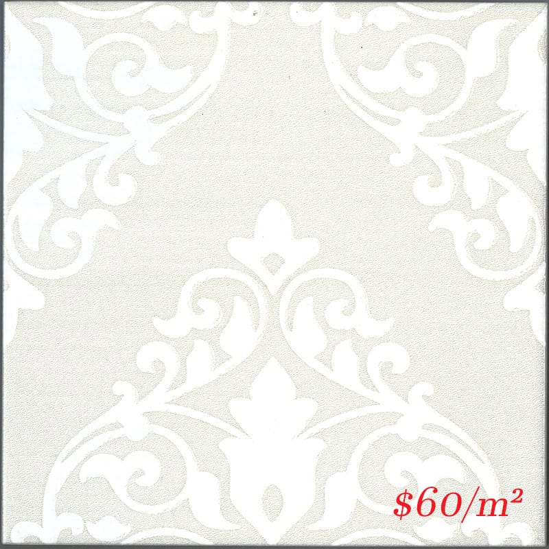 Victiles Tile 2ASHBOG A20WBH20LG ASHFIELD BONE GLOSS 200X200MM