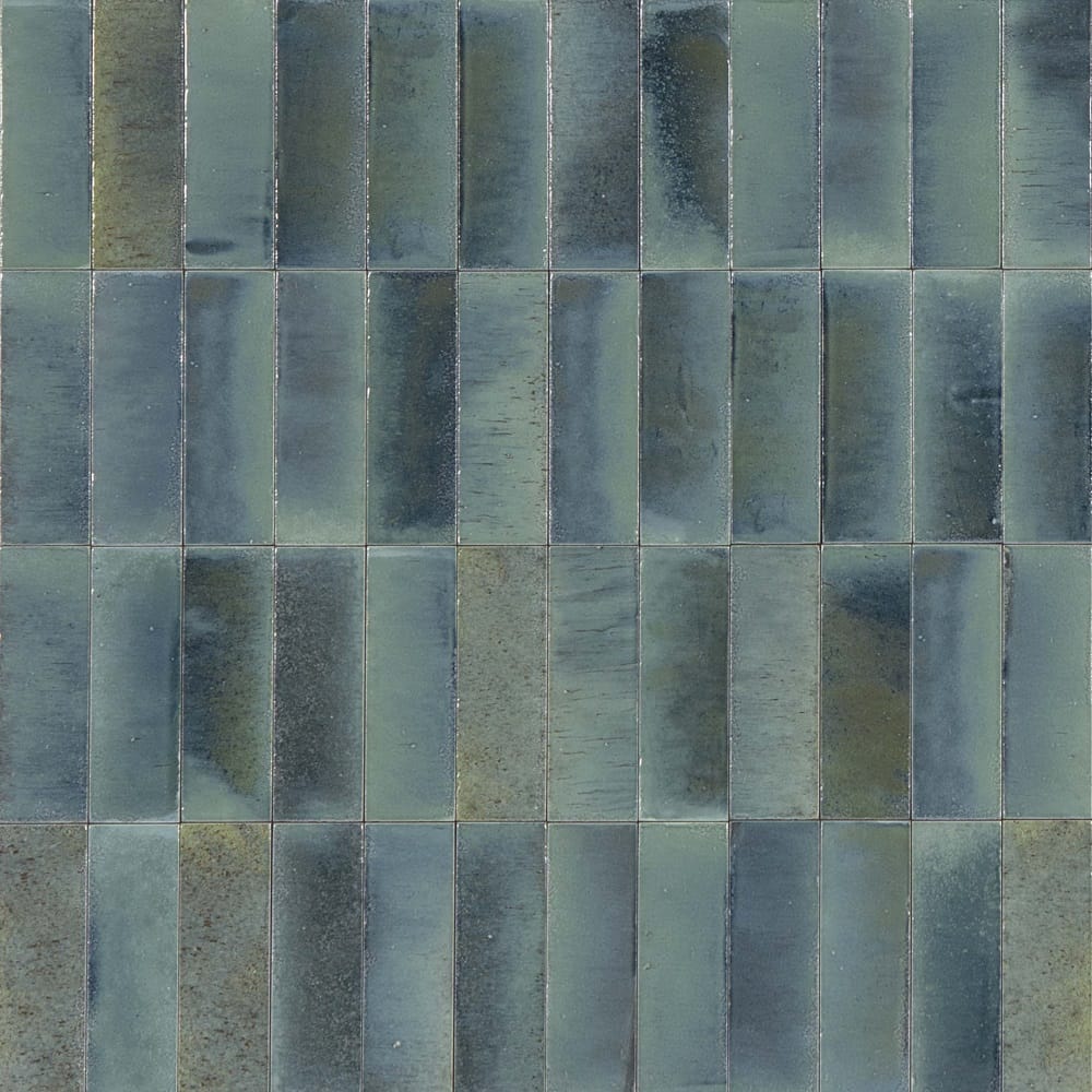 Victiles Tile 515GLEBLG GLEEZE TURCHESE BLUE GLOSS 50X150MM Made in Italy