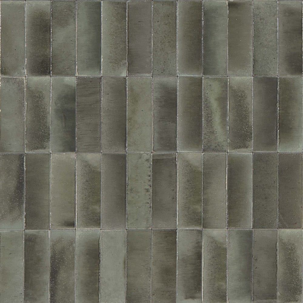 Victiles Tile 515GLECHG GLEEZE GRIGIO CHARCOAL GLOSS 50X150MM Made in Italy