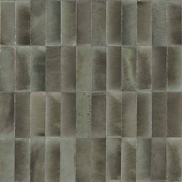 Victiles Tile 515GLECHG GLEEZE GRIGIO CHARCOAL GLOSS 50X150MM Made in Italy