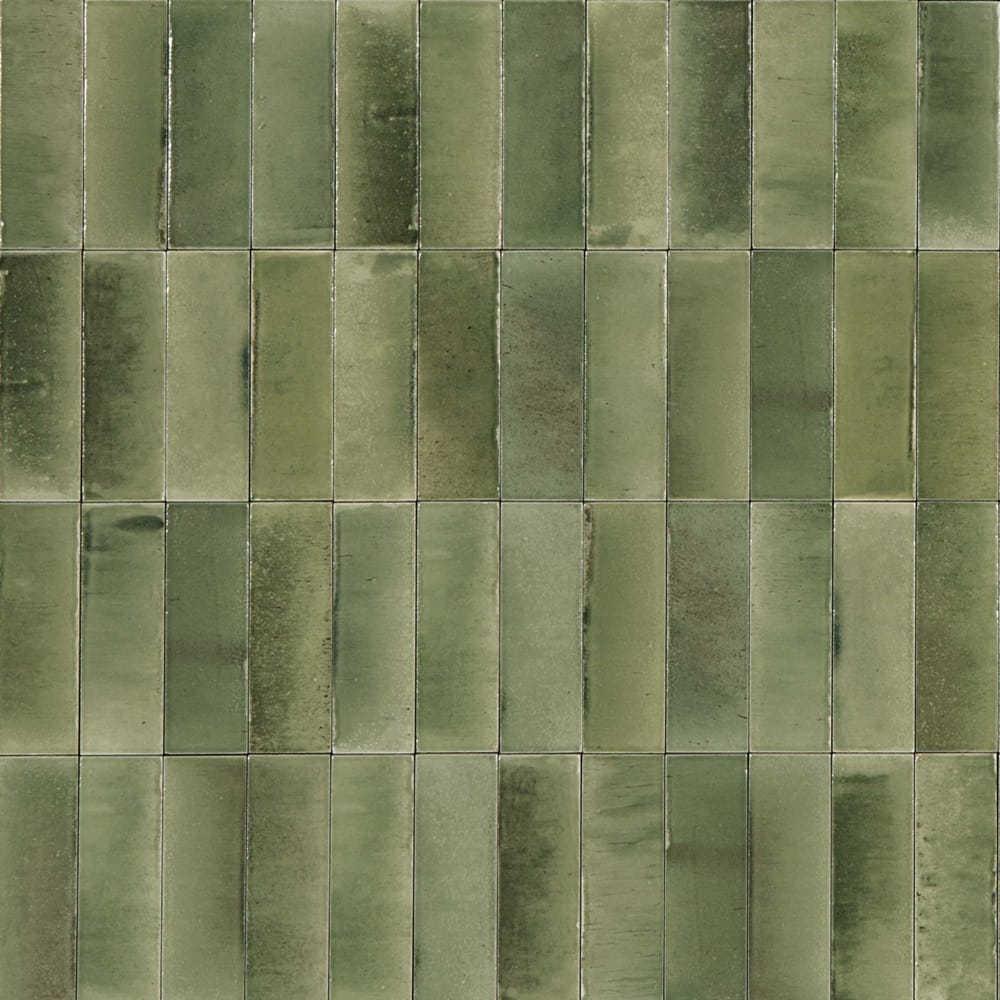 Victiles Tile 515GLEGNG GLEEZE GIADA GREEN GLOSS 50X150MM Made in Italy