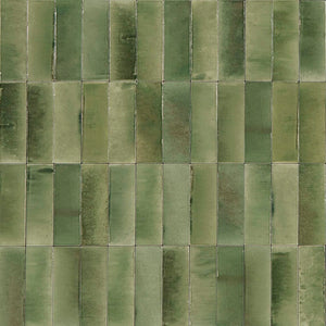 Victiles Tile 515GLEGNG GLEEZE GIADA GREEN GLOSS 50X150MM Made in Italy