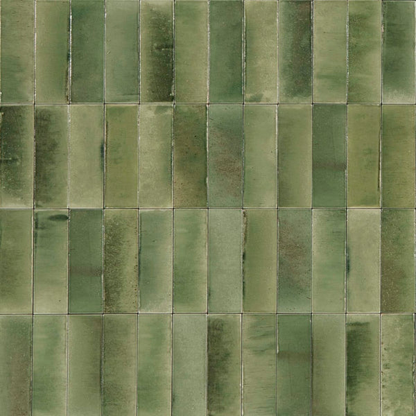Victiles Tile 515GLEGNG GLEEZE GIADA GREEN GLOSS 50X150MM Made in Italy