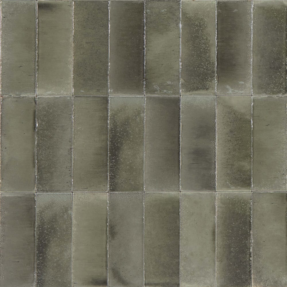 Victiles Tile 720GLECHG GLEEZE GRIGIO CHARCOAL GLOSS 75X200MM Made in Italy