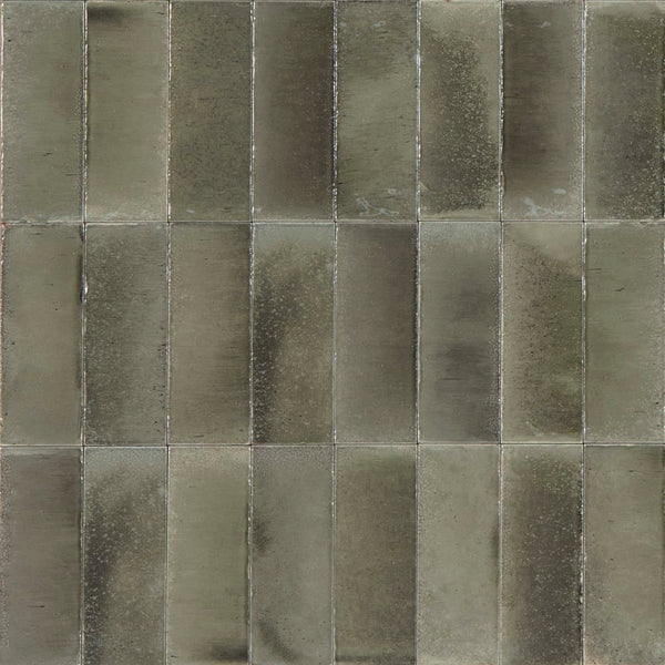 Victiles Tile 720GLECHG GLEEZE GRIGIO CHARCOAL GLOSS 75X200MM Made in Italy