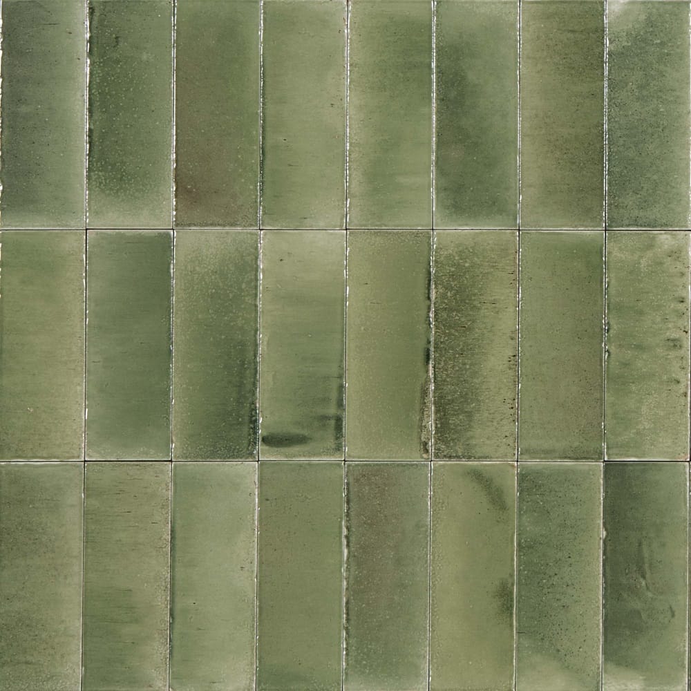 Victiles Tile 720GLEGNG GLEEZE GIADA GREEN GLOSS 75X200MM Made in Italy
