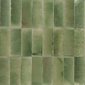 Victiles Tile 720GLEGNG GLEEZE GIADA GREEN GLOSS 75X200MM Made in Italy