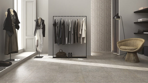 VICTILES Tile AGGREGATE LIGHT GREY 600X600 MATT SMOOTH GRIP