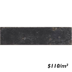 Victiles Tile ARG0011 VIBRANT BLACK GLOSS SUBWAY 70X280MM