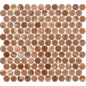 Victiles Tile ART010 ARTEMIS ROJO ALICANTE PENNY ROUND HONED 23X23 (300X300mm per sheet)