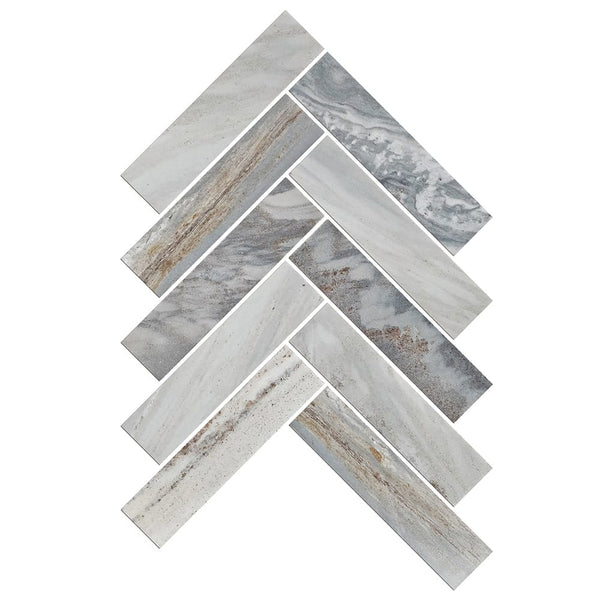 Victiles Tile ART243 HB35150BS-H ARTEMIS BLUE SANDSTONE HERRINGBONE HONED 35X150MM (235x240mm per Sheet)