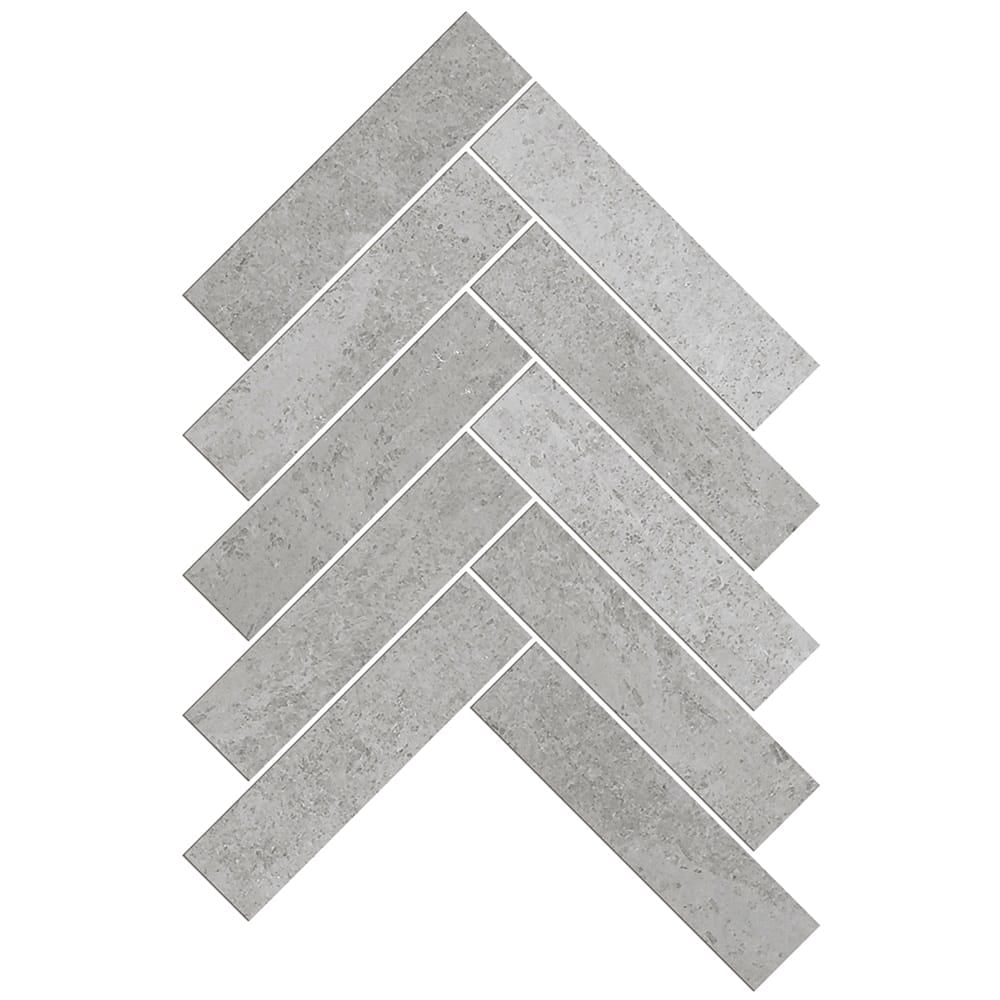 Victiles Tile ART256 HB35150NG-H ARTEMIS NEW GREY HERRINGBONE HONED 35X150MM (235x240mm per Sheet)