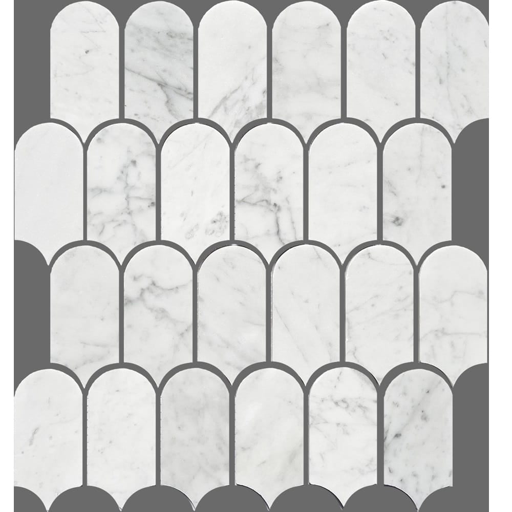 Victiles Tile ART403 ARTEMIS CARRARA WHITE FEATHER HONED 50X103 (330x330mm per Sheet)