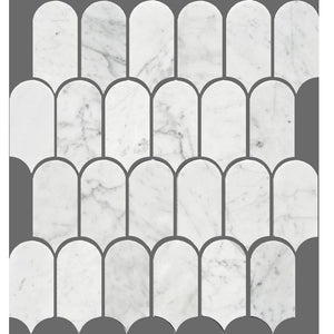 Victiles Tile ART403 ARTEMIS CARRARA WHITE FEATHER HONED 50X103 (330x330mm per Sheet)