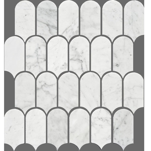 Victiles Tile ART403 ARTEMIS CARRARA WHITE FEATHER HONED 50X103 (330x330mm per Sheet)