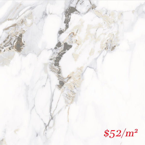 Victiles Tile CALORO6060P CALACUTTA ORO POLISHED 600X600mm