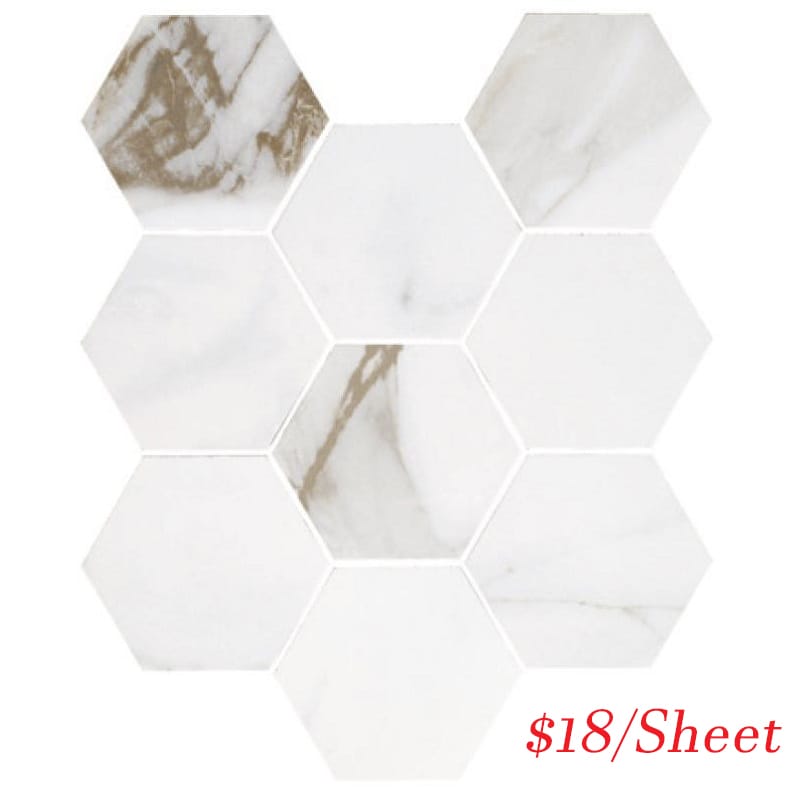 Victiles Tile CALOROHEXM CALACUTTA ORO MATT HEXAGON 292X252MM MOSAIC