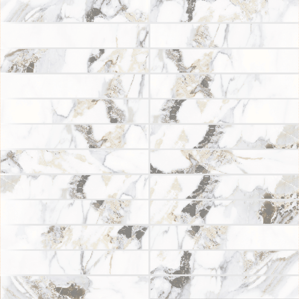 Victiles Tile CALOROPFIN CALACUTTA ORO POLISHED FINGER 298X298MM MOSAIC