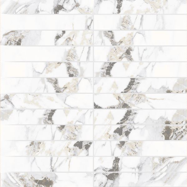 Victiles Tile CALOROPFIN CALACUTTA ORO POLISHED FINGER 298X298MM MOSAIC
