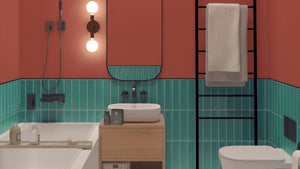 Victiles Tile EDG DGNFG EDGE DARK GREEN FRAME 68x280MM GLOSS