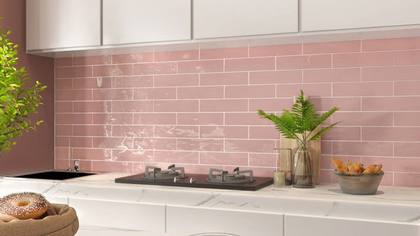 Victiles Tile EDG PNKFG EDGE PINK FRAME 68x280MM GLOSS