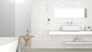 Victiles Tile EDG WHTFG EDGE WHITE FRAME 68x280MM GLOSS