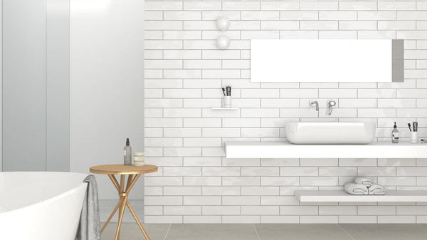 Victiles Tile EDG WHTFG EDGE WHITE FRAME 68x280MM GLOSS