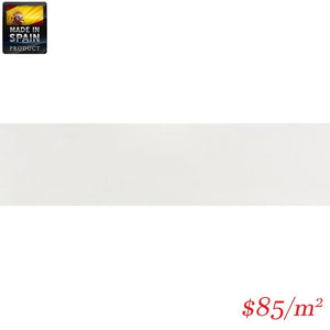 Victiles Tile EQU0009 COTTAGE SUBWAY WHITE MATT 75X300MM Made In Spain