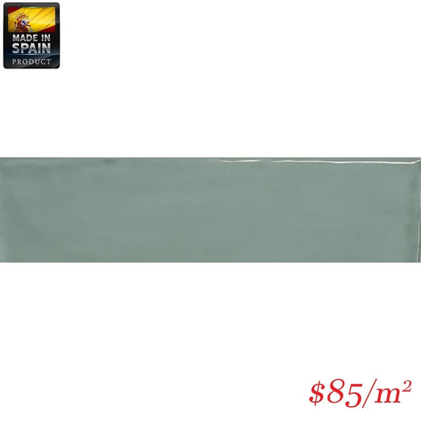 Victiles Tile EQU0012 COTTAGE SUBWAY JADE GLOSS 75X300MM Made In Spain