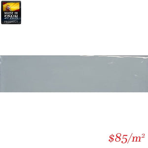 Victiles Tile EQU0013 COTTAGE SUBWAY ASH BLUE GLOSS 75X300MM Made In Spain
